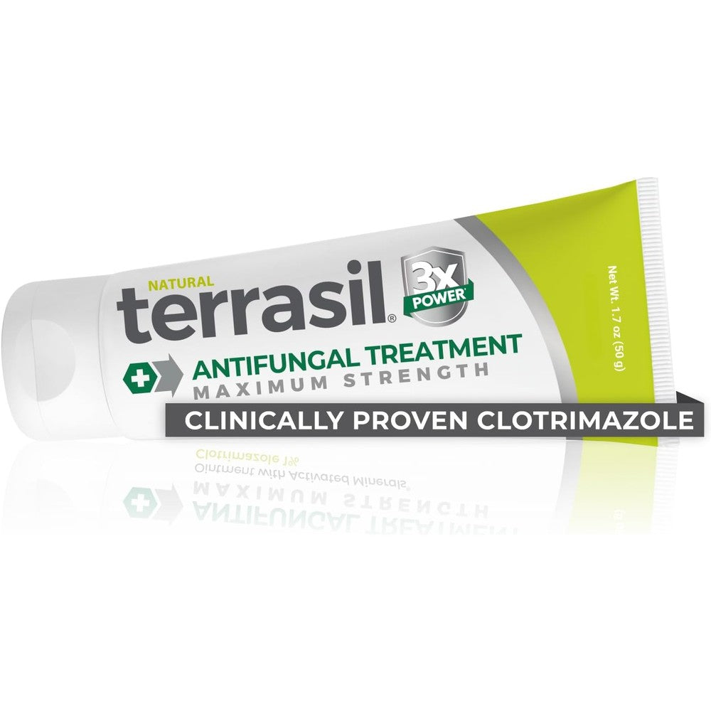 terrasil Clotrimazole Antifungal Cream, Relief for Fungal Yeast Infections, Athletes Foot Treatment, Jock Itch, Ringworm, Men & Women, Clinically Proven Treatment of Skin Fungus. FSA-HSA (1.7oz)
