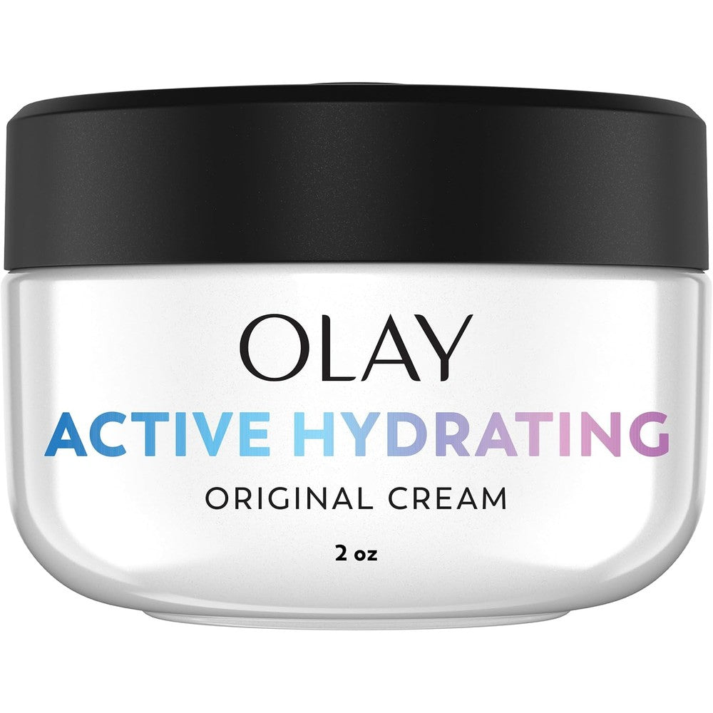 Olay Active Hydrating Cream front view original facial moisturizer jar