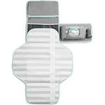 Munchkin Diaper Changing Kit XL portable grey mat front view showing compact folded design for travel.