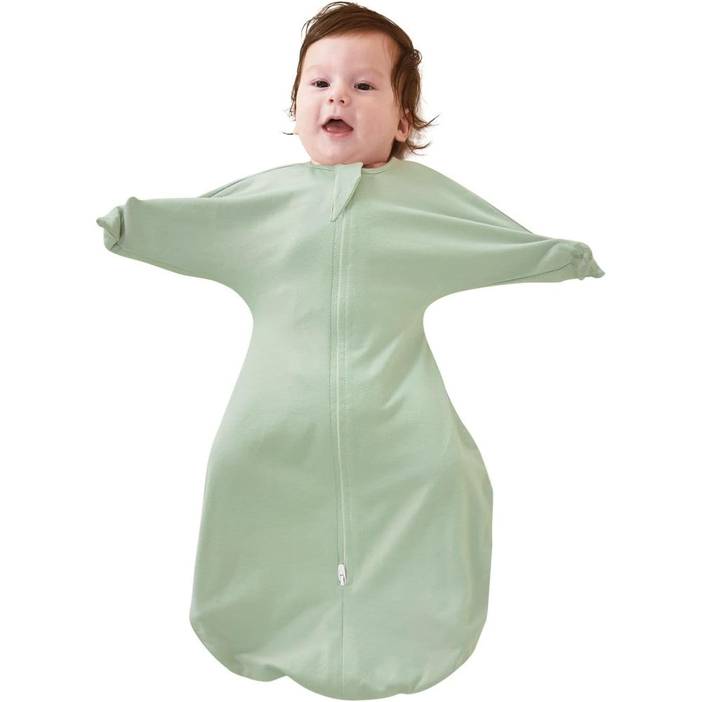 Zigjoy baby transitional swaddle shark fin design front view