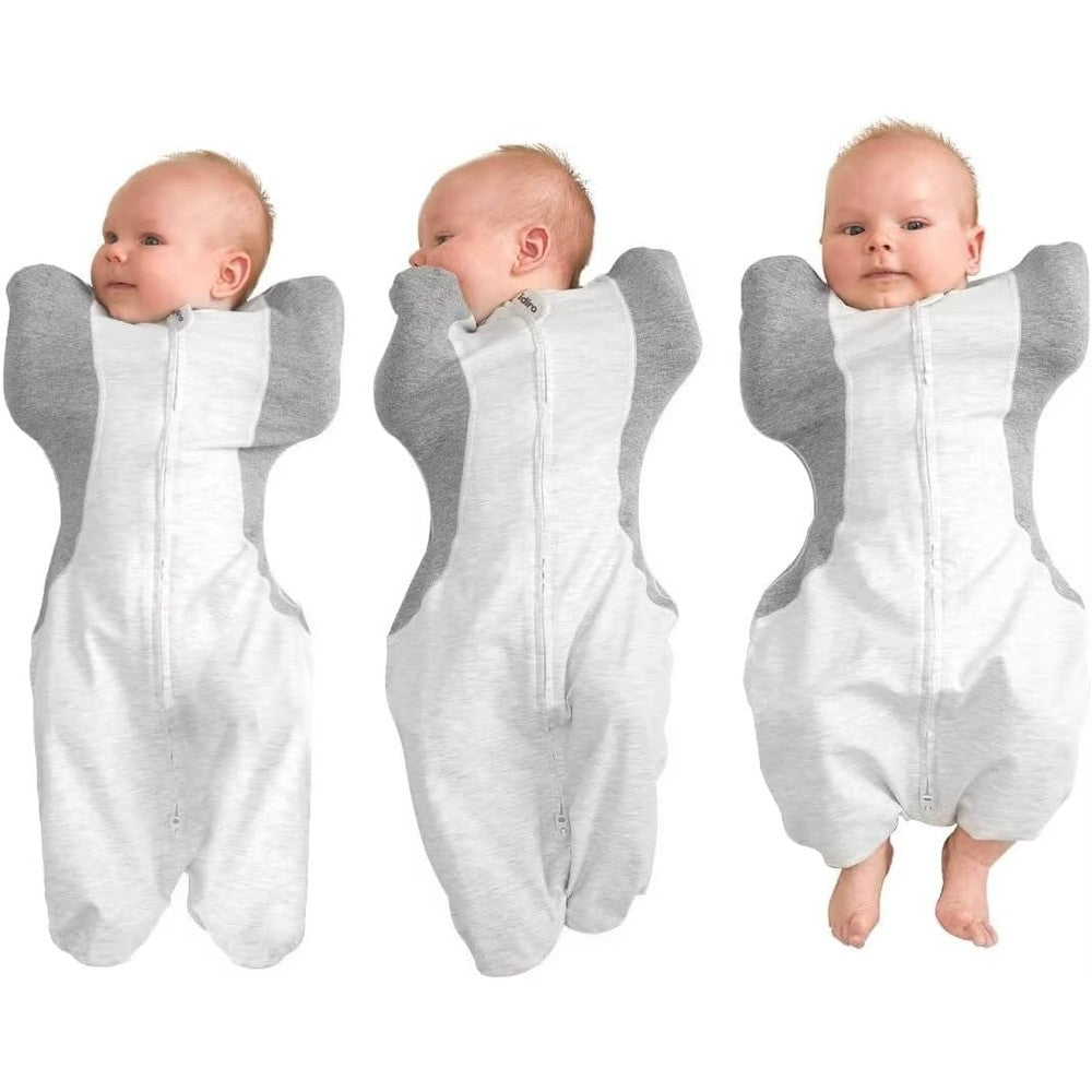 Kidira baby swaddle front view gray color