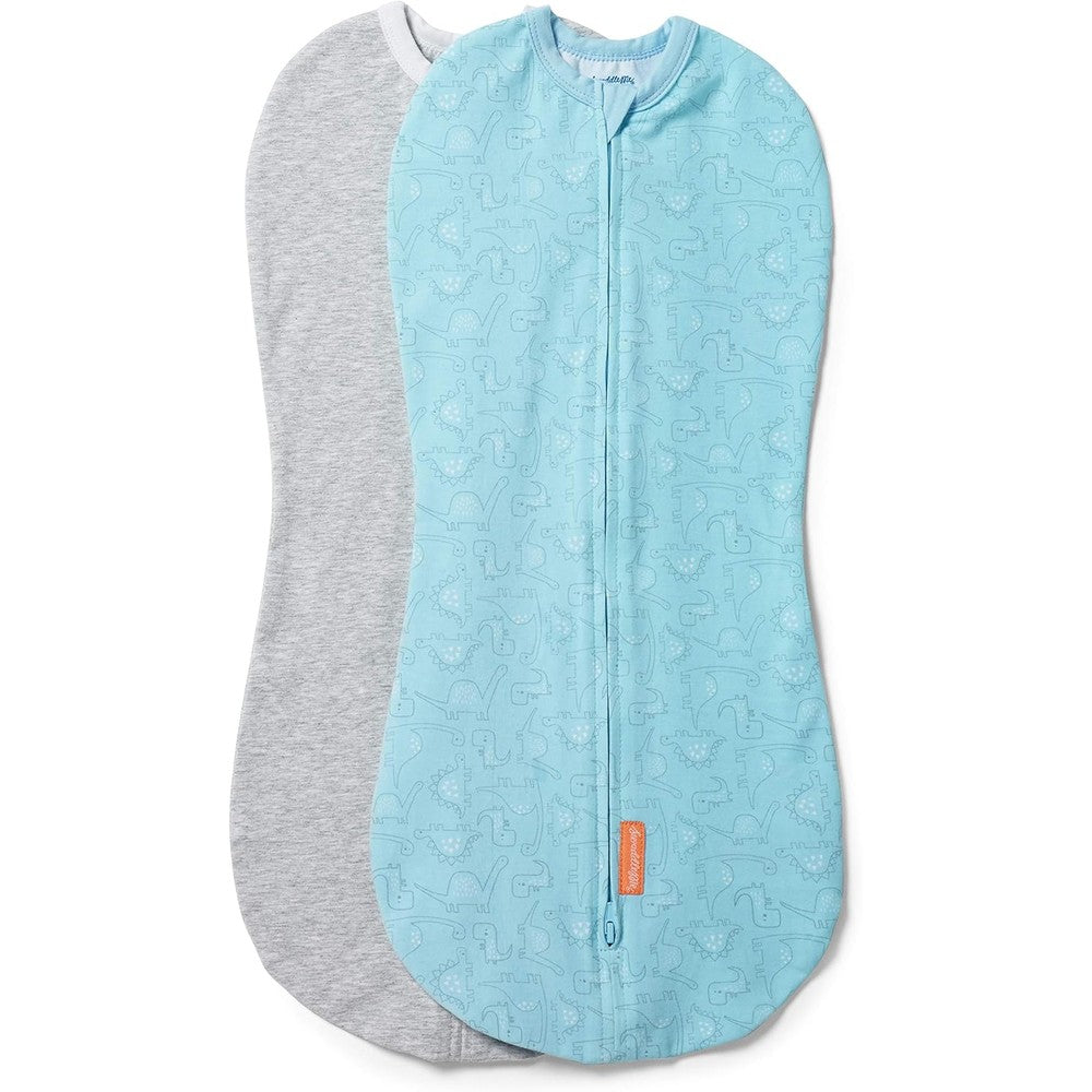 SwaddleMe by Ingenuity Compression Baby Swaddle Pod Dino Jam front view