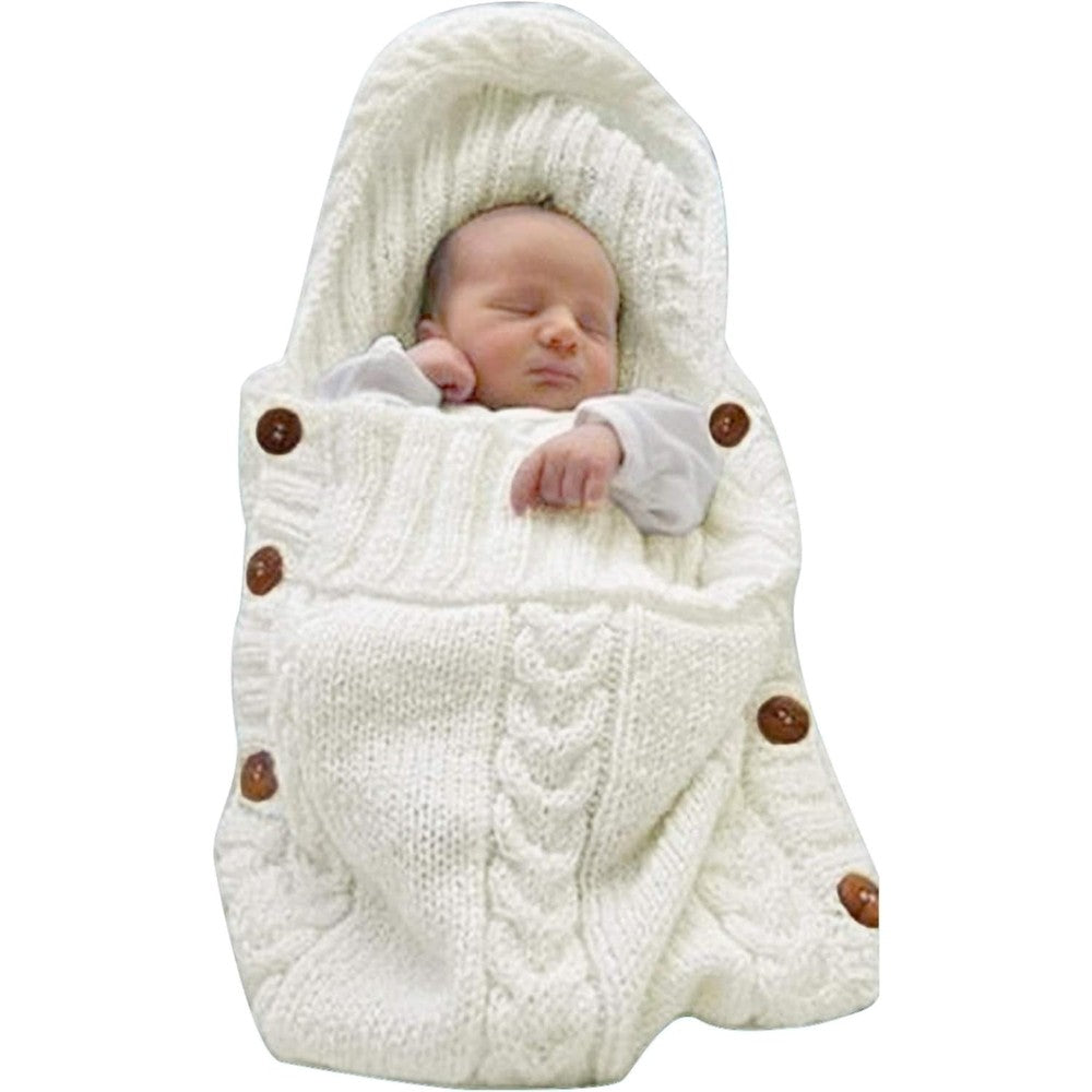 2FY2SW XMWEALTHY Newborn Baby Knit Swaddle Front View