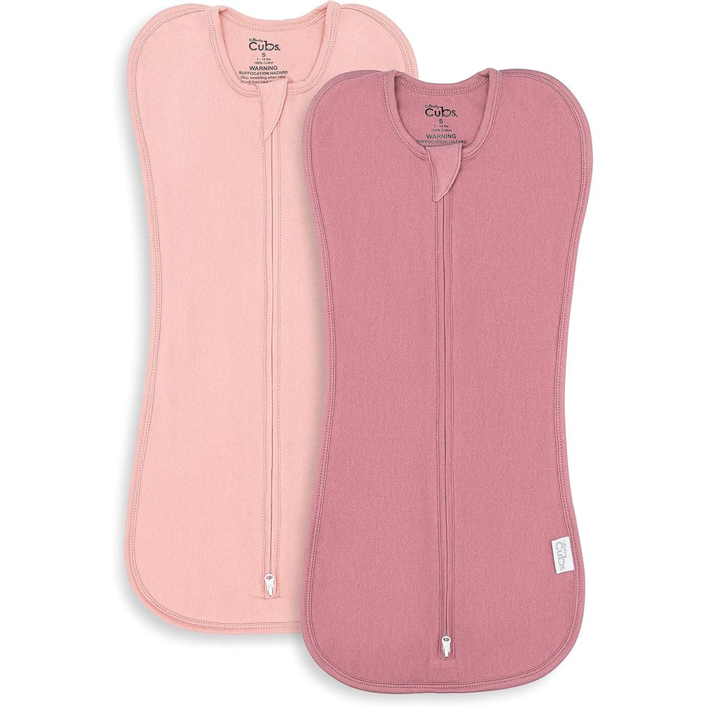 Comfy Cubs Easy Zipper Swaddle Blanket 2 Pack front view