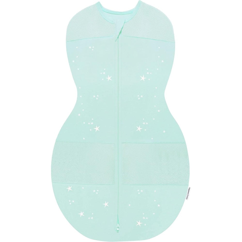 Happiest Baby Sleepea 5-Second Swaddle Teal Stars Medium front view