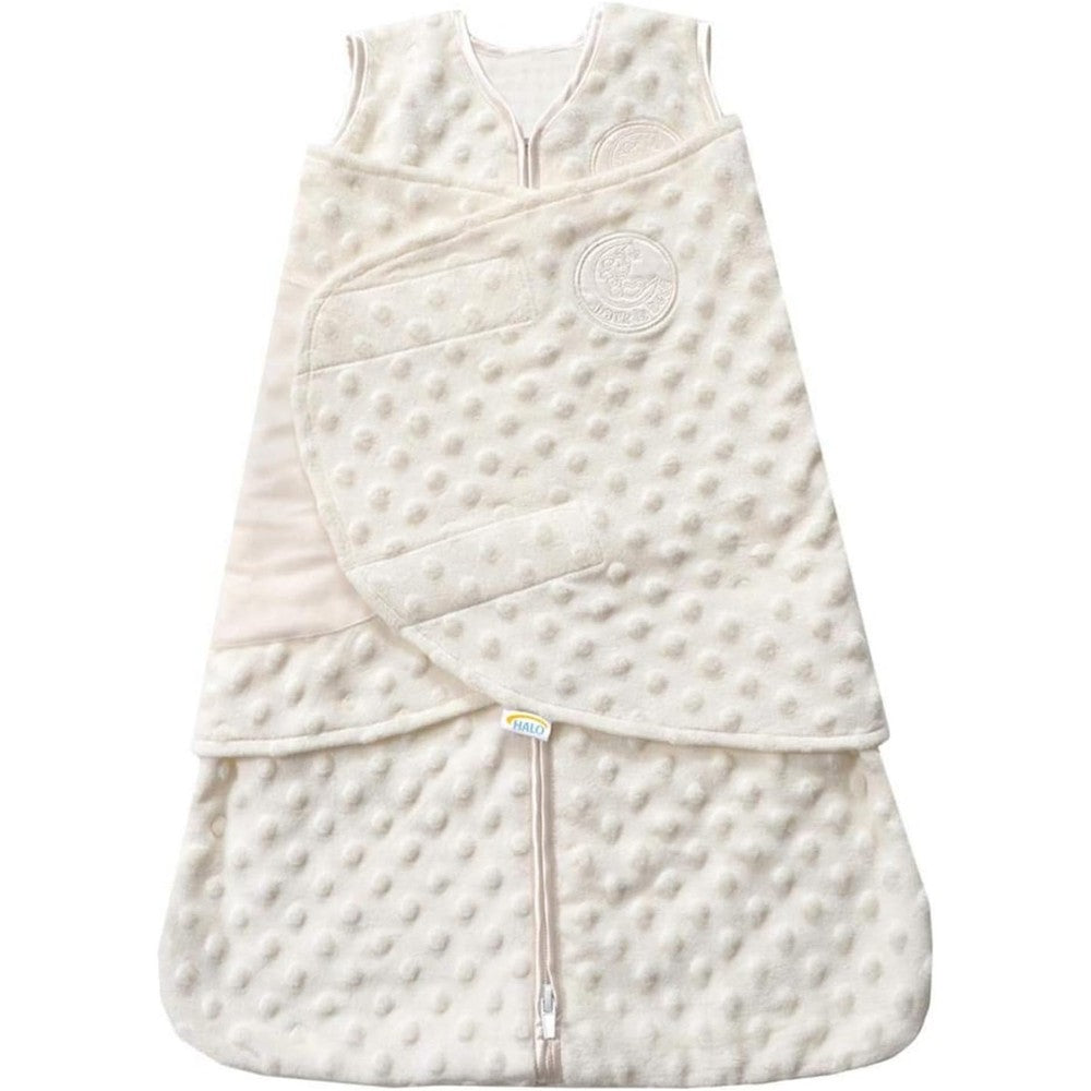 Halo Sleepsack Swaddle front view in cream color