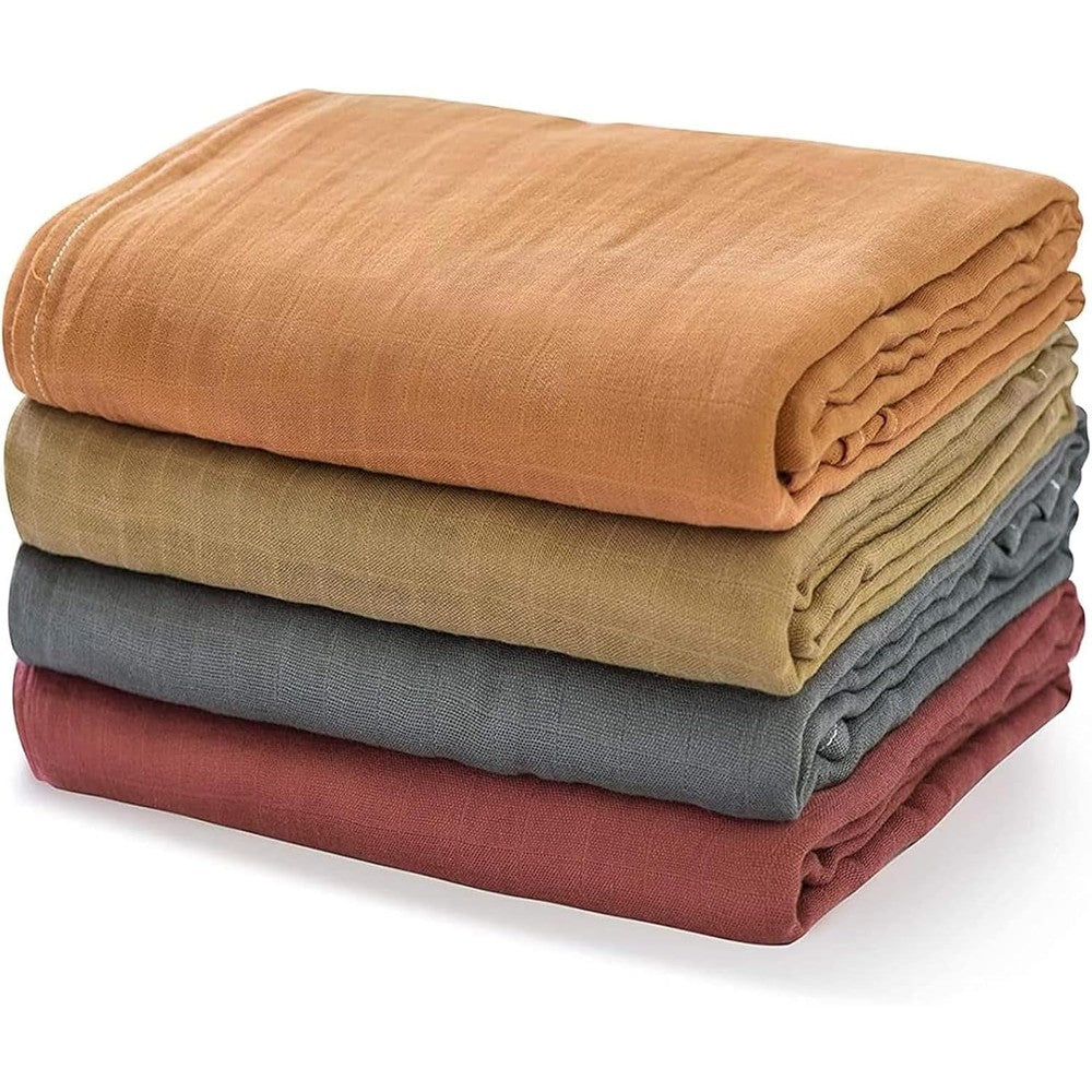 Momcozy muslin swaddle blankets set of four in warm amber