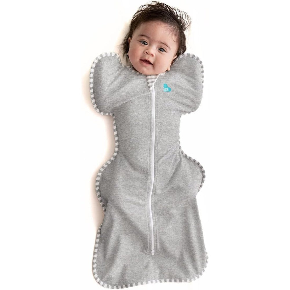 Love To Dream Swaddle Up Original gray newborn sleep sack front view