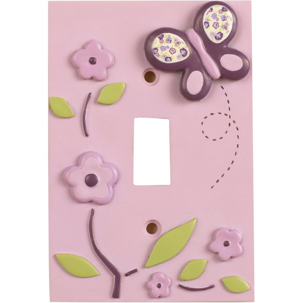 CoCaLo Sugar Plum switch plate front view authentic imported nursery decor