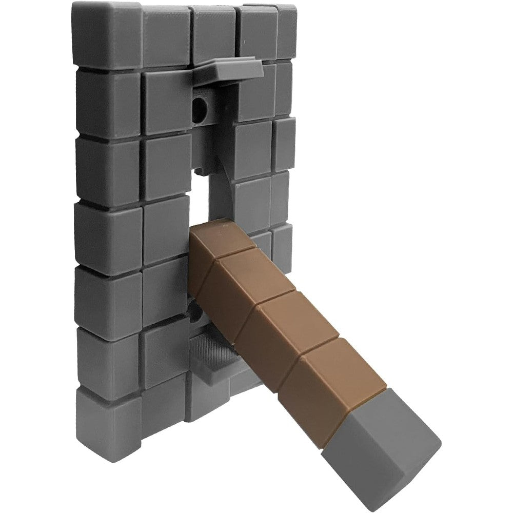 EumbHoa game room light switch cover front view showing gray pixel block wall design
