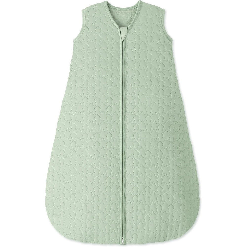 Unnivoll 1.0 Tog baby sleep sack front view in green
