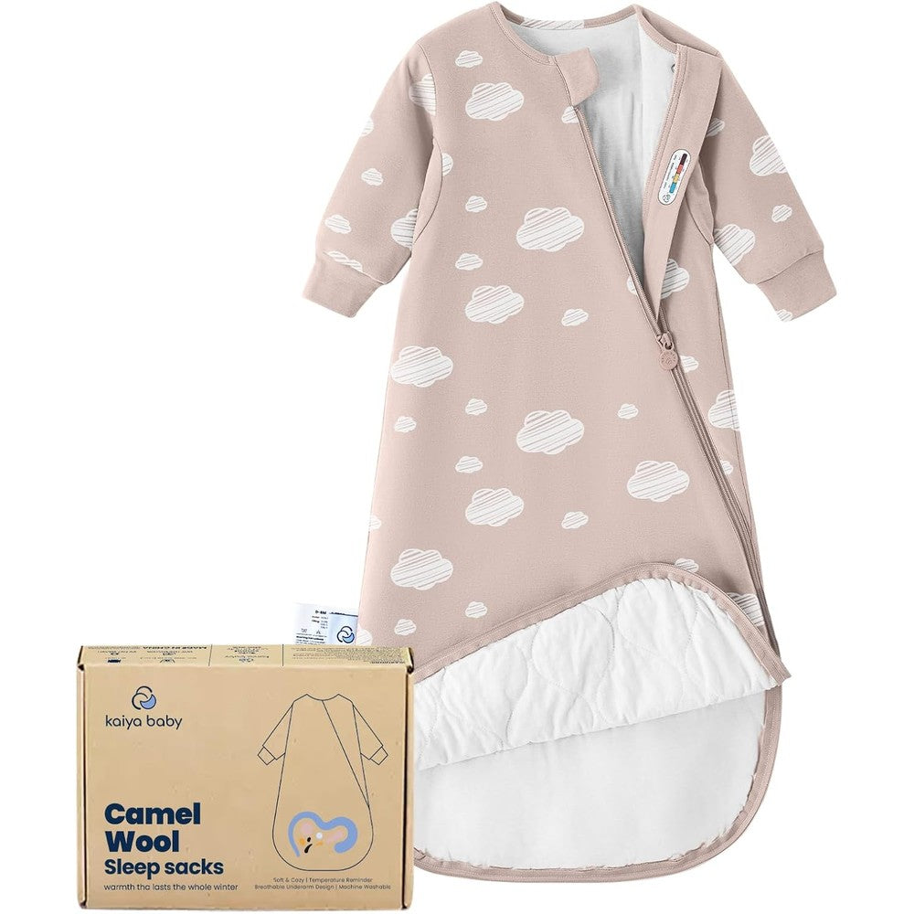 Kaiya Baby unisex sleeping bag front view in dusty pink
