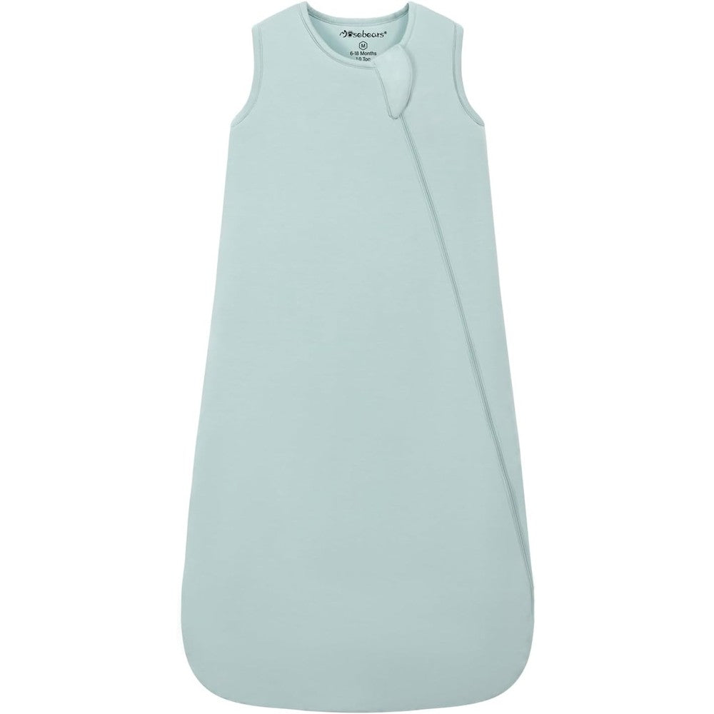 Mosebears Unisex Bamboo Baby Sleep Sack front view sage color