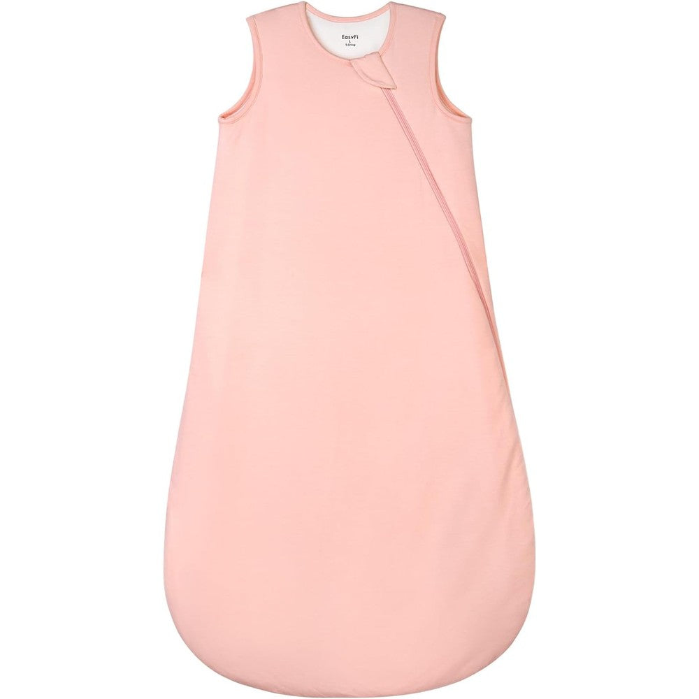 EasyFi pink bamboo baby sleep sack front view