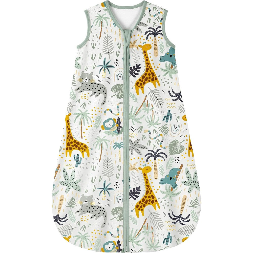 Yoofoss giraffe print baby sleep sack front view