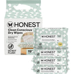 The Honest Company 100 Percent Pure Organic Cotton Dry Baby Wipes Cleaning Sustainably Sourced | 192 Cloths
