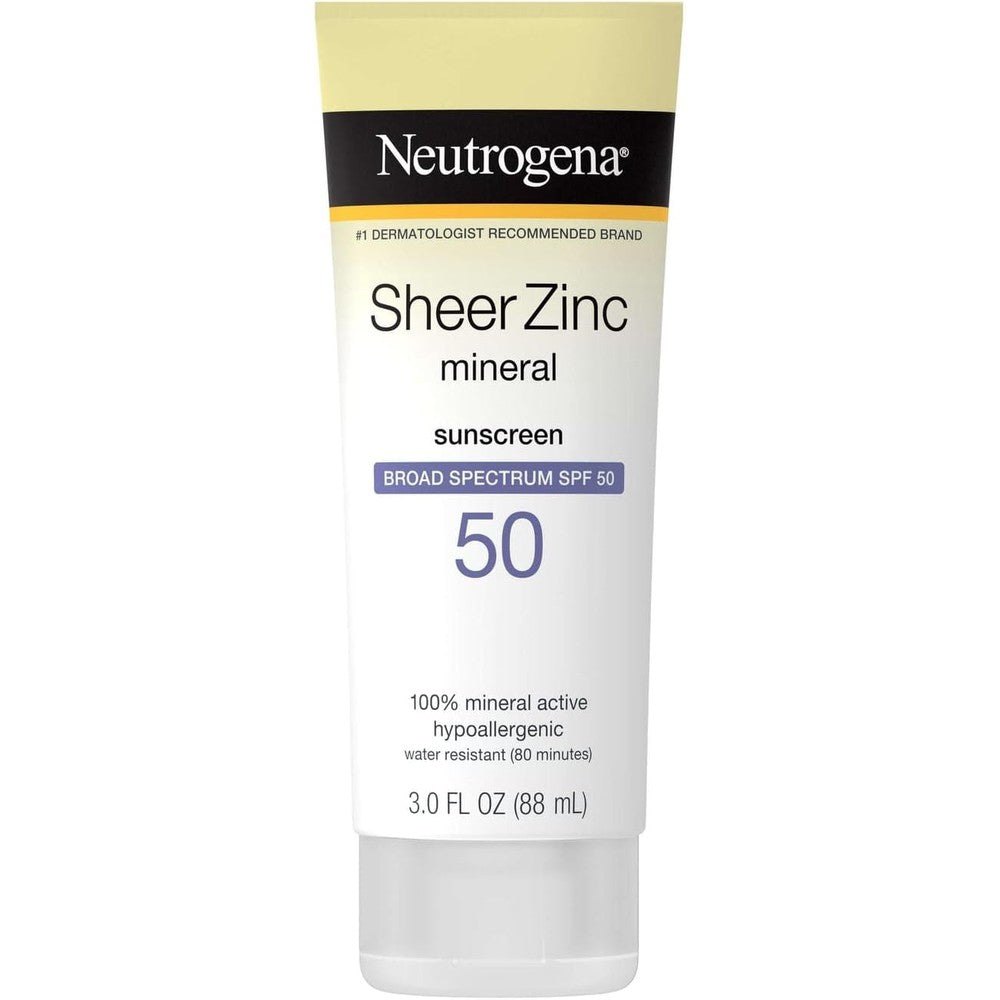 Neutrogena Sheer Zinc Oxide Dry Touch Mineral Sunscreen Lotion front view