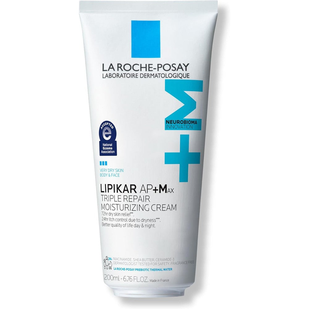 La Roche-Posay Lipikar AP+MAX Triple Repair Moisturizing Cream front view tube for dry skin barrier repair