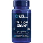 Life Extension Tri Sugar Shield 60 vegetarian capsules front bottle view for glucose metabolism support