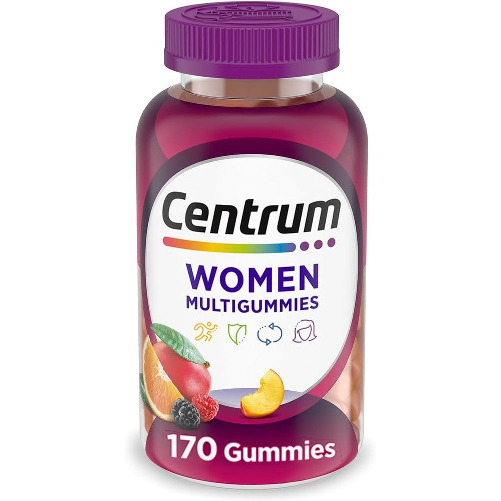 Centrum MultiGummies Gummy Multivitamin For Women With Vitamin D3 B Vitamins And Antioxidants Assorted Fruit Flavor 170 Count