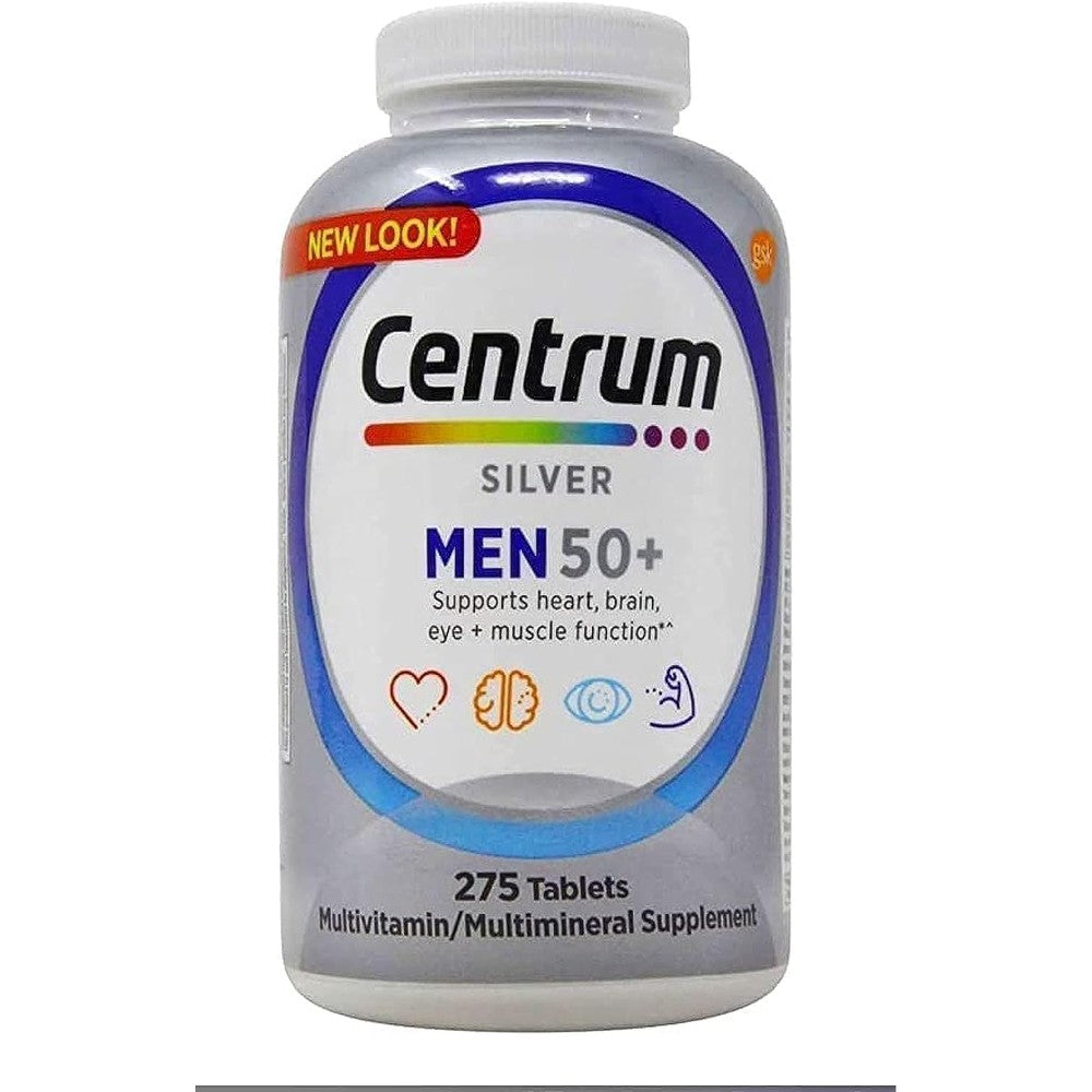 Centrum Silver Men 50 Plus Multivitamin And Multimineral Supplement 275 Tablets