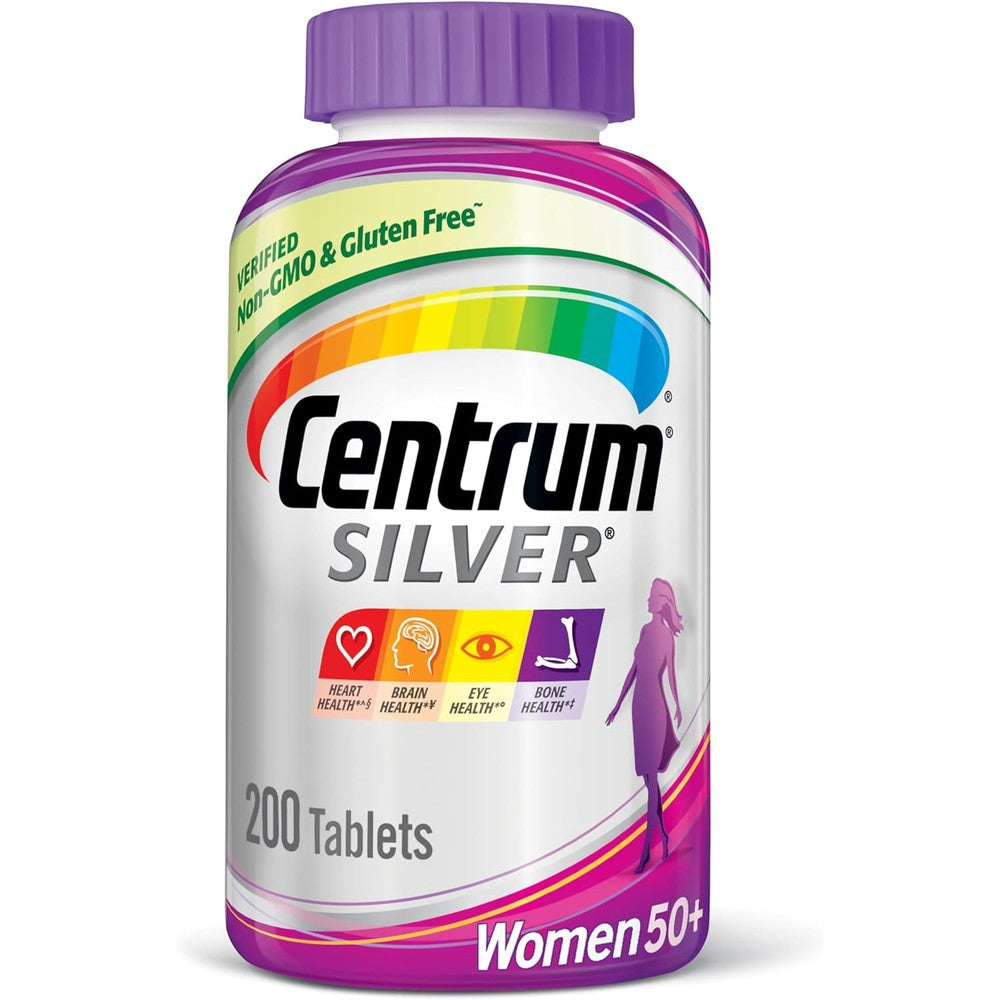 Centrum Silver Women's Multivitamin For Women 50 Plus Multivitamin Multimineral Supplement With Vitamin D3 And Calcium 200 Count