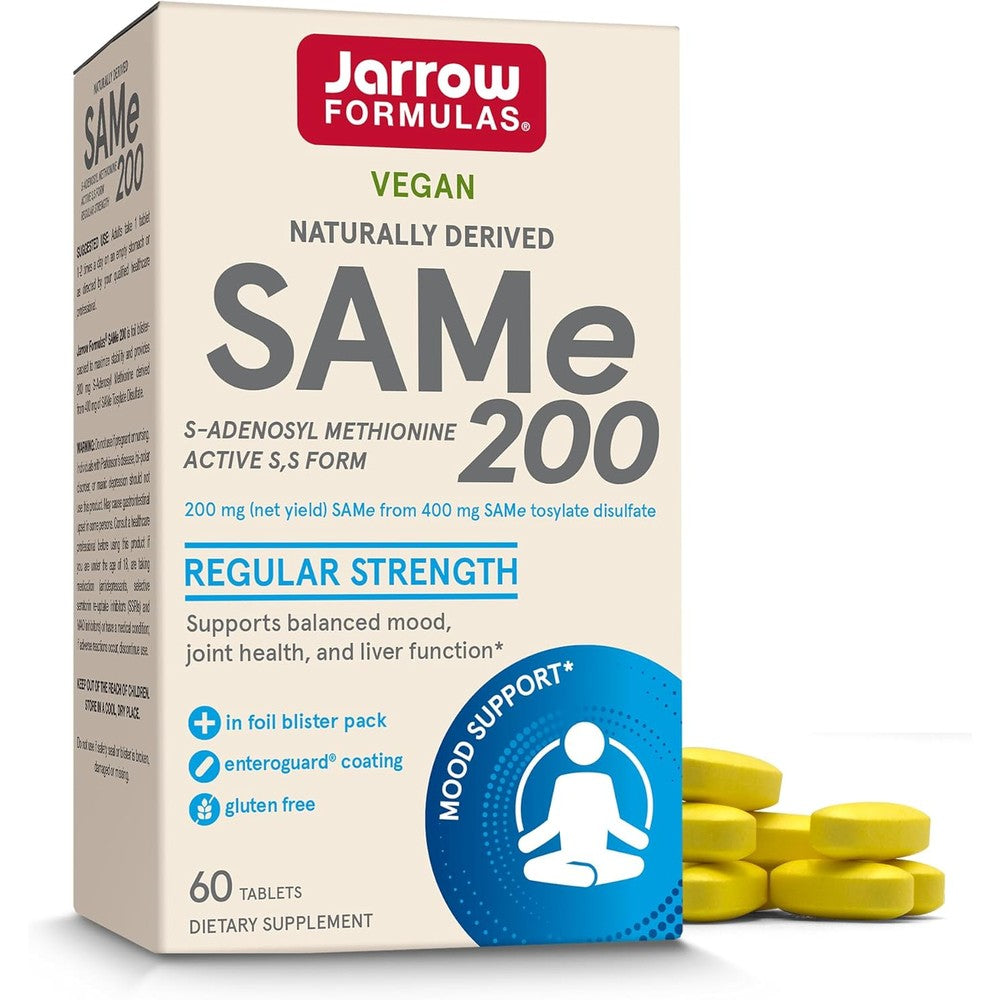 Jarrow Formulas Same 200 Milligrams Dietary Supplement For Joint Health And Brain Metabolism 60 Enteric Coated Tablets