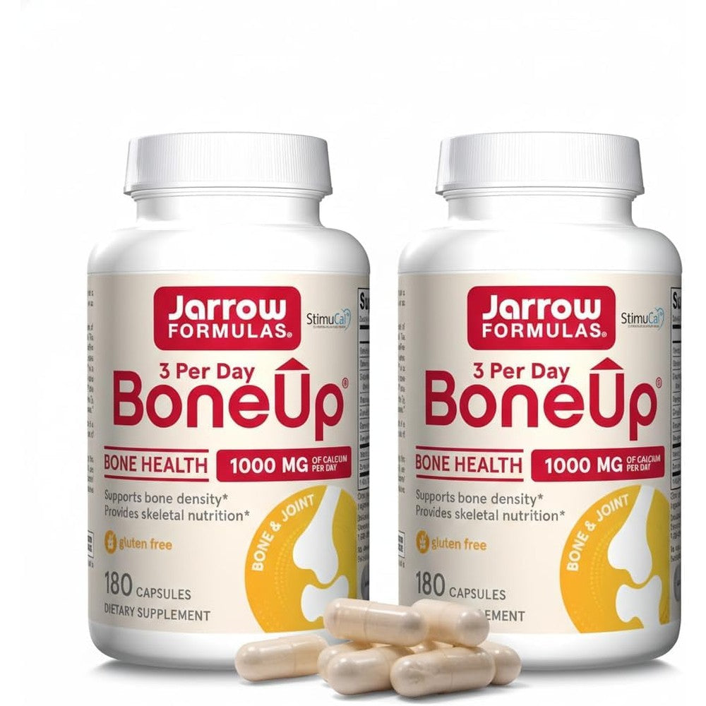 Jarrow Formulas BoneUp Three Per Day 180 Capsules front view bottle for bone health supplement India