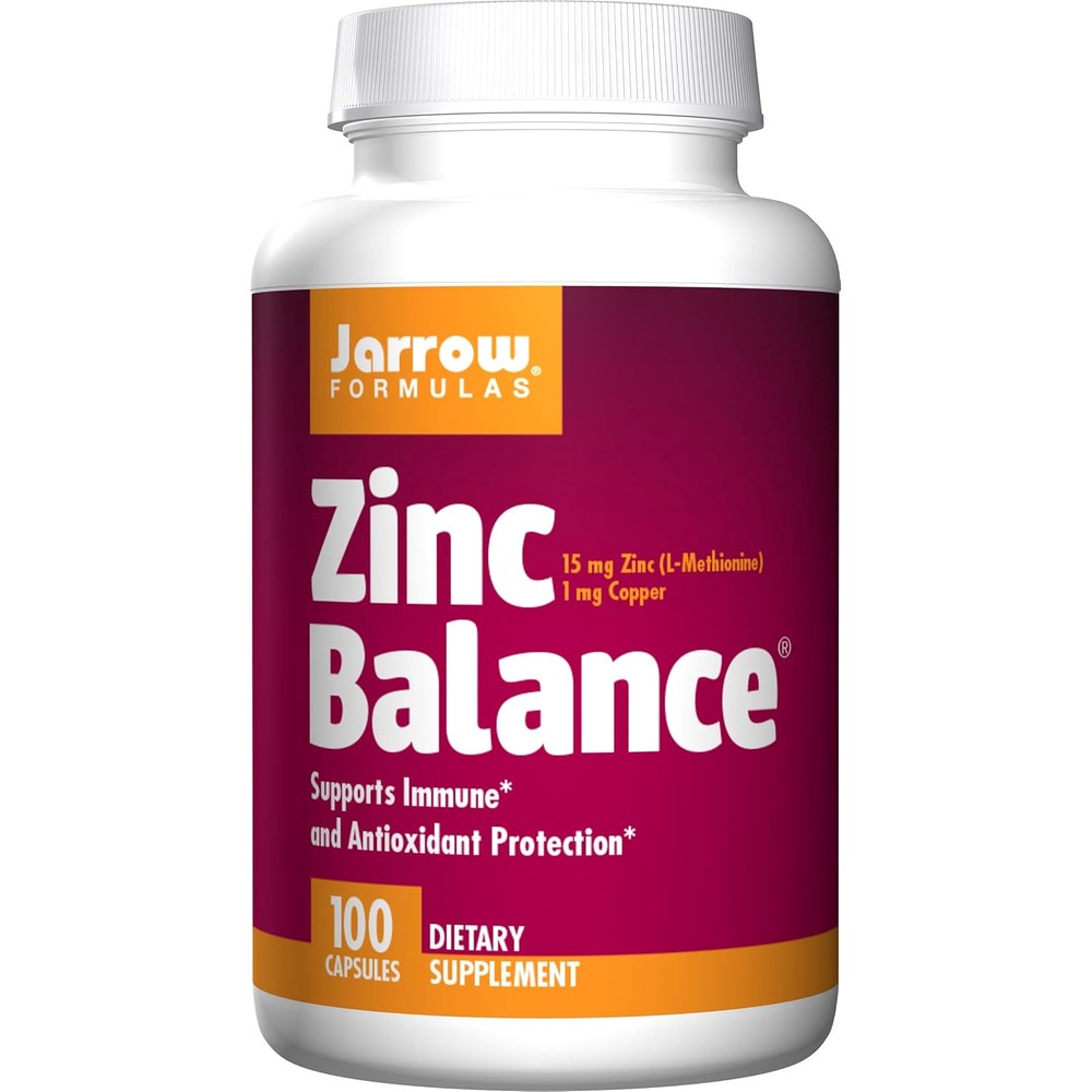Jarrow Formulas Zinc Balance Immune And Antioxidant Protection 15 Milligrams 100 Vegan Veggie Capsules