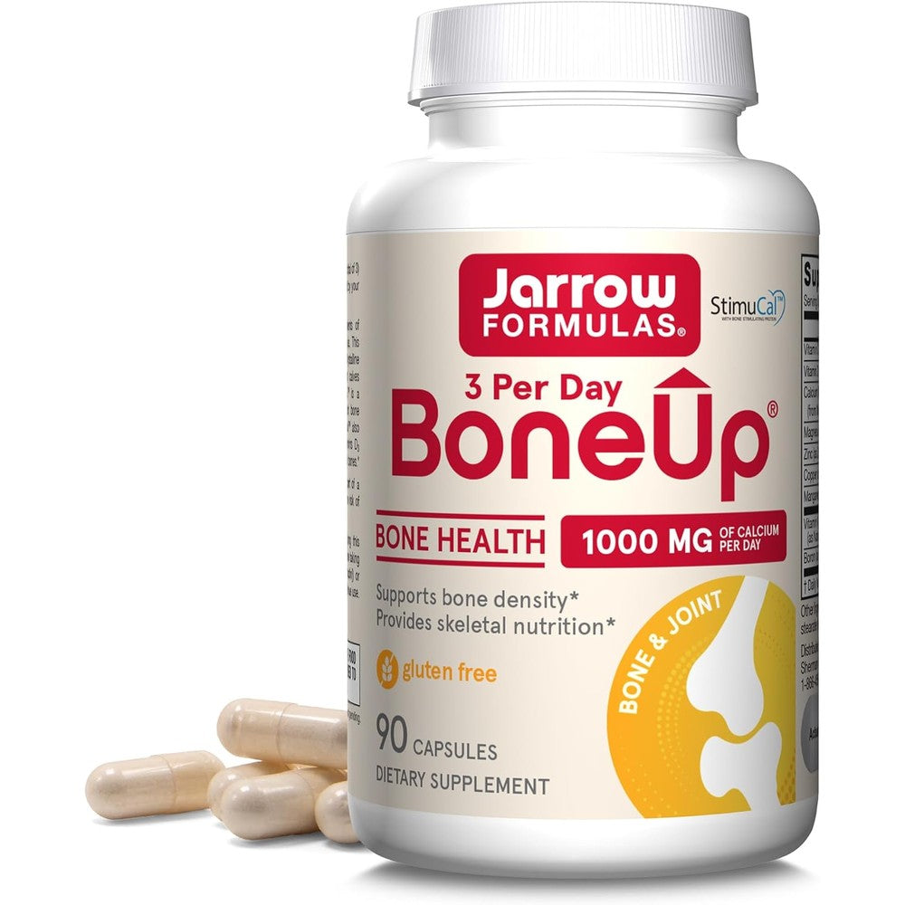 Jarrow Formulas BoneUp Three Per Day 90 capsules front bottle view for bone density support