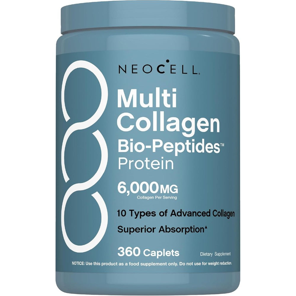 NeoCell Multi Collagen Peptides Pills front view authentic USA skincare supplement