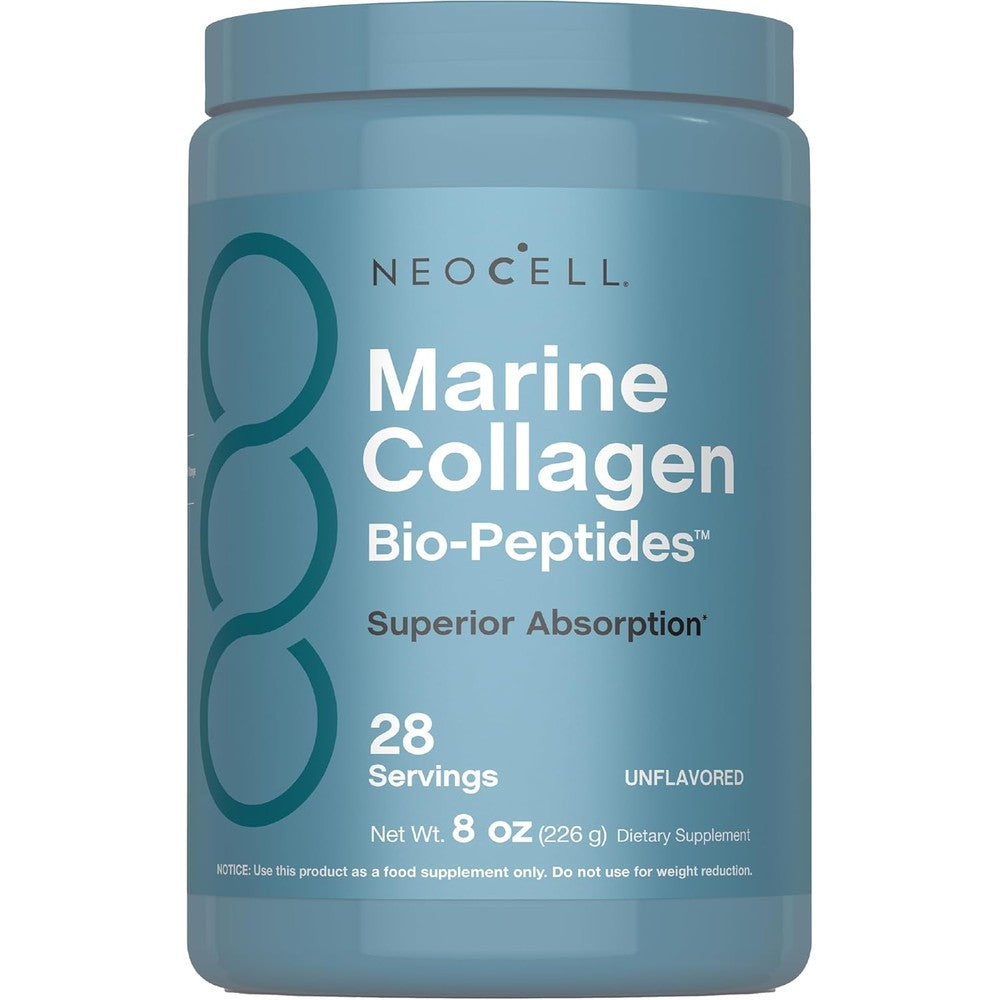 NeoCell Marine Collagen Peptides Powder 8 Ounce front view container
