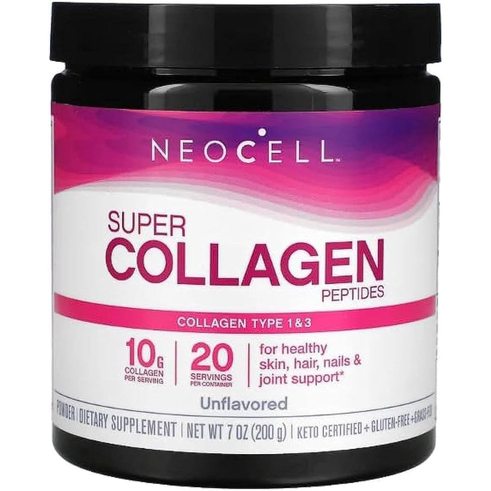 NeoCell Super Powder Collagen Type 1 and 3 front view authentic skincare supplement pack of two