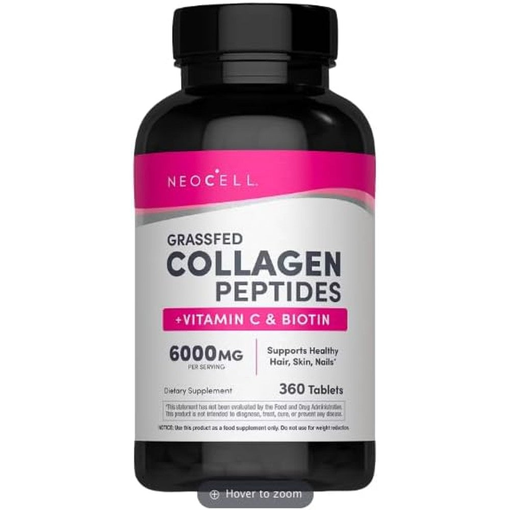 NeoCell Super Collagen Type I and III plus Vitamin C 360 tablets front view authentic USA import beauty supplement