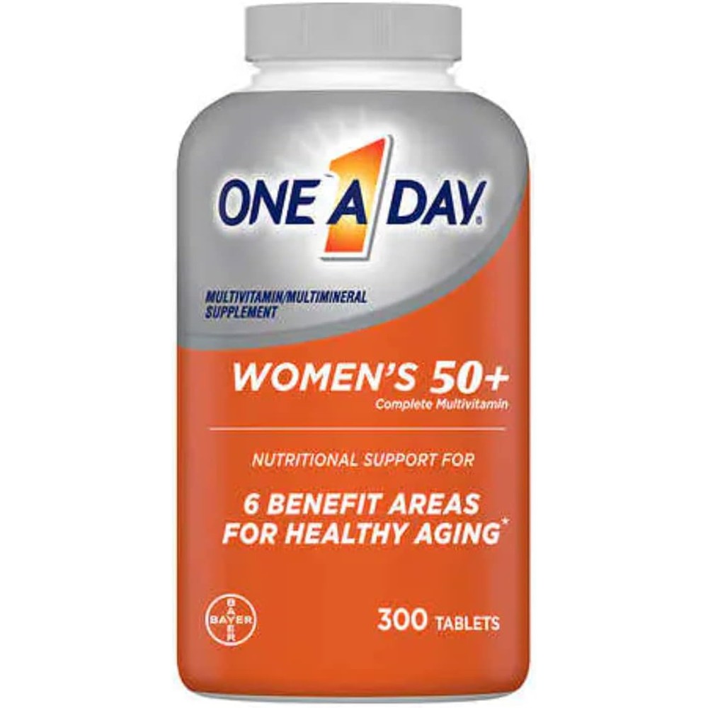 One A Day Women's 50 Plus Multivitamin 300 tablets bottle front view