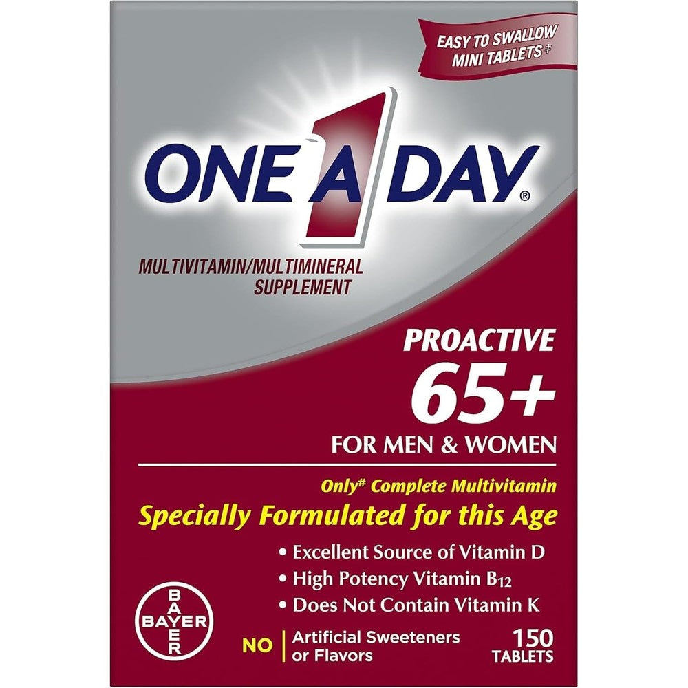 One A Day Proactive 65 Plus Multivitamins 150 count bottle front view