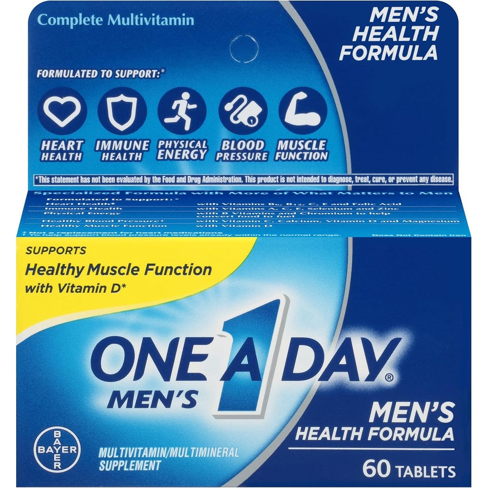 One A Day Men Multivitamin 60 count front view packaging