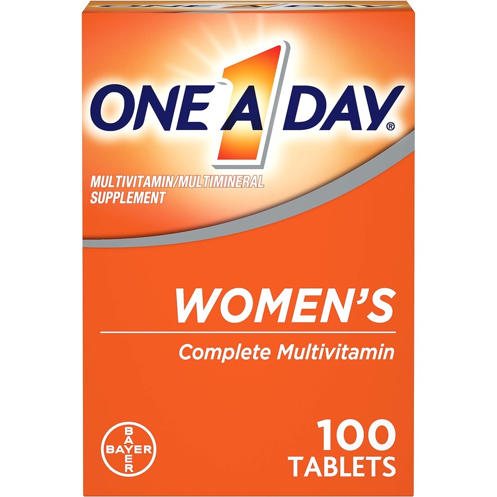 One A Day Women's Multivitamin front view of 100 count bottle