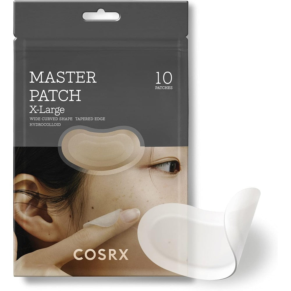 COSRX Master Patch Intensive X-Large front packaging view showing oval hydrocolloid pimple patches