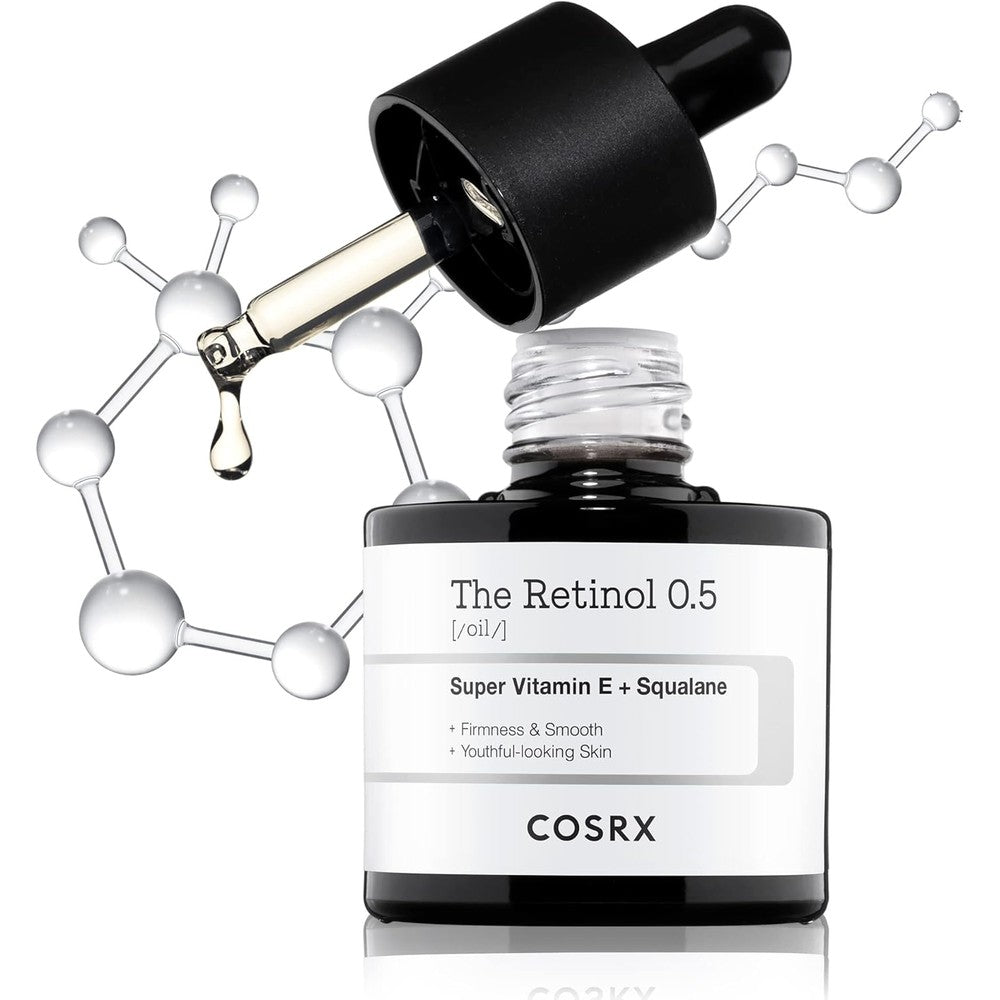 COSRX The Retinol 0.5 Oil front view bottle of anti aging serum for face
