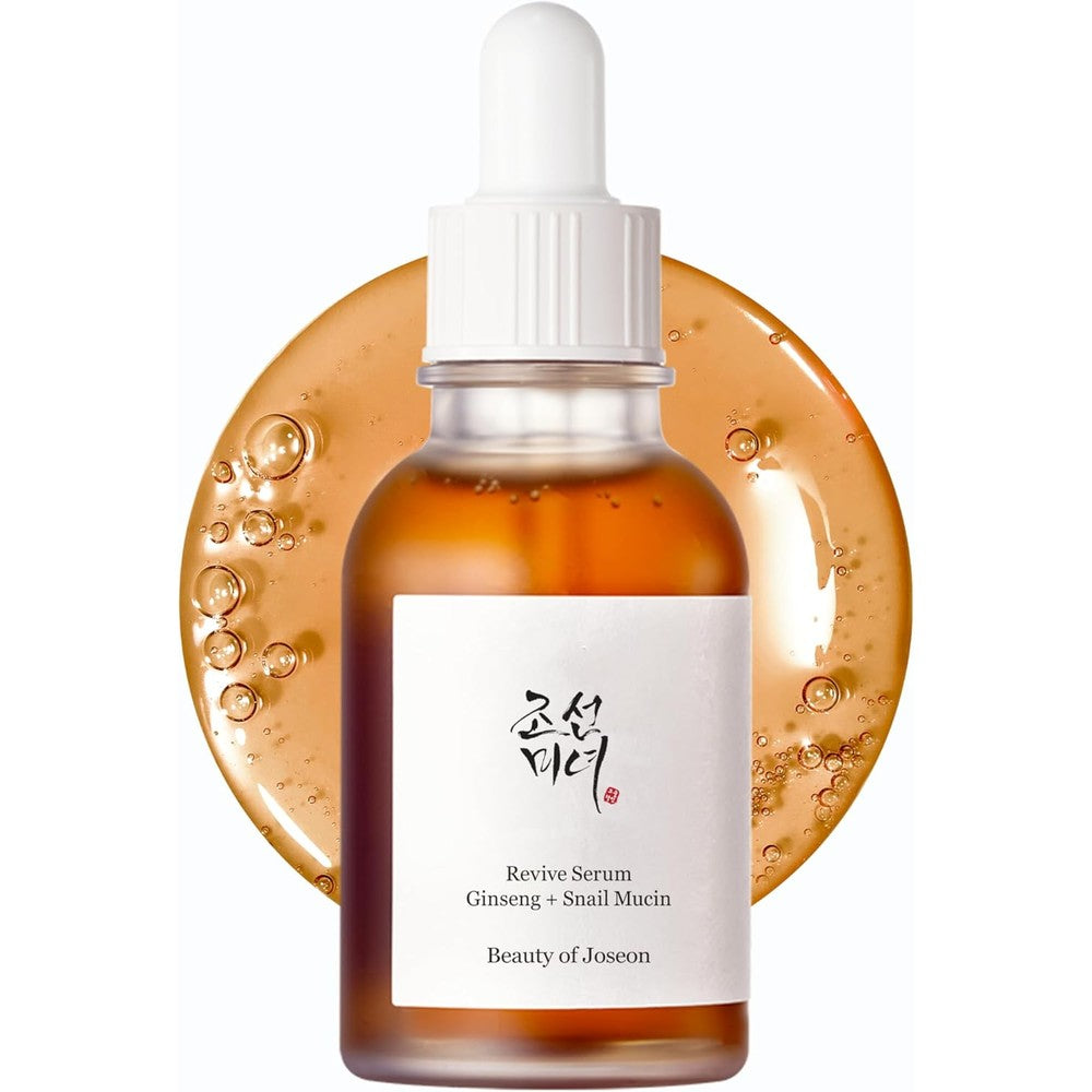 Beauty of Joseon Revive Snail Mucin Ginseng Serum front view bottle for hydration