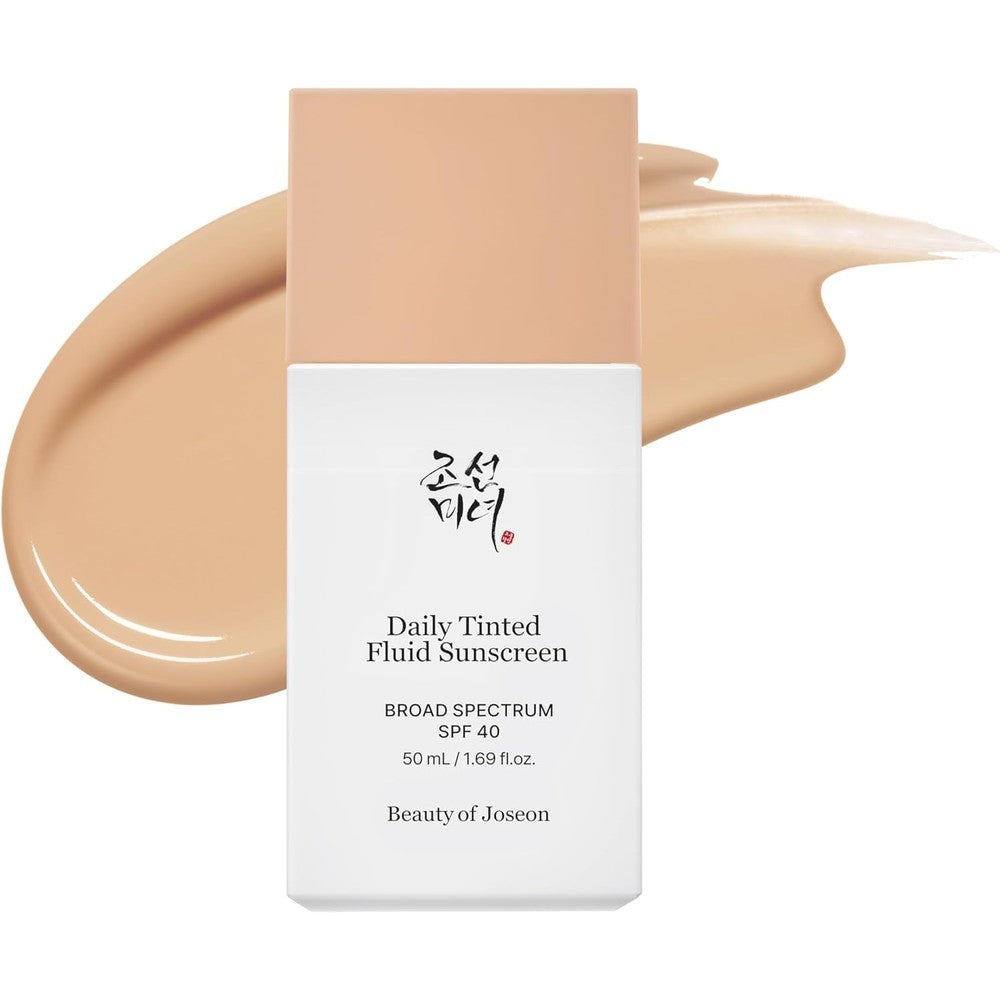 Beauty of Joseon Daily Tinted Fluid Sunscreen LN110 front view for authentic Korean skincare shopping