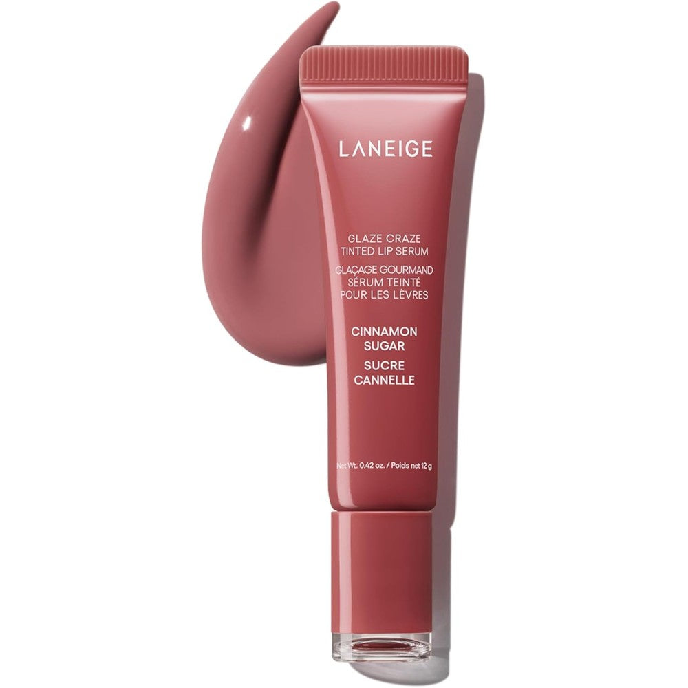 Laneige Glaze Craze Tinted Lip Serum front view packaging showing the sleek tube design.