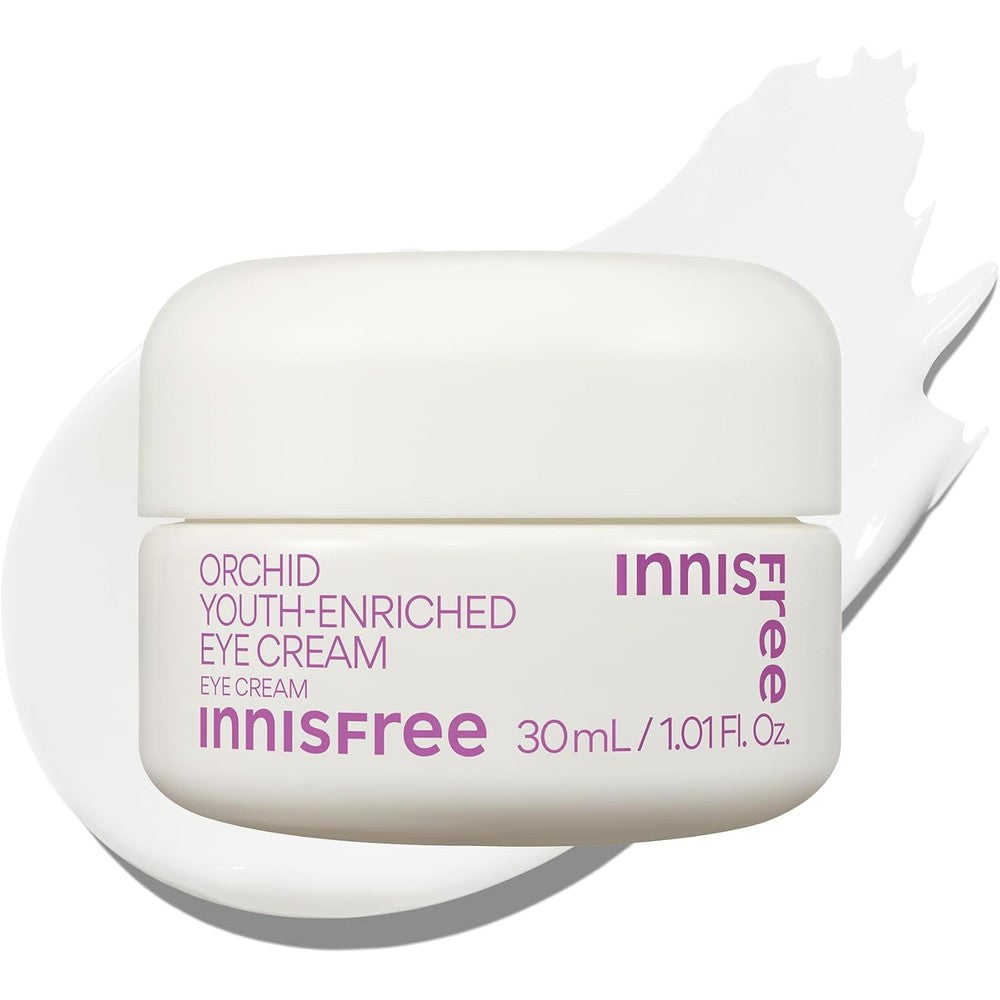 Innisfree Orchid Youth-Enriched Eye Cream front view jar packaging