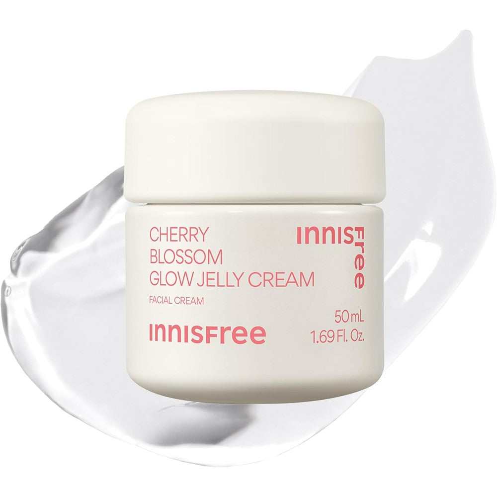Innisfree Cherry Blossom Glow Jelly Cream 50ml front view container for hydrating Korean skincare routine