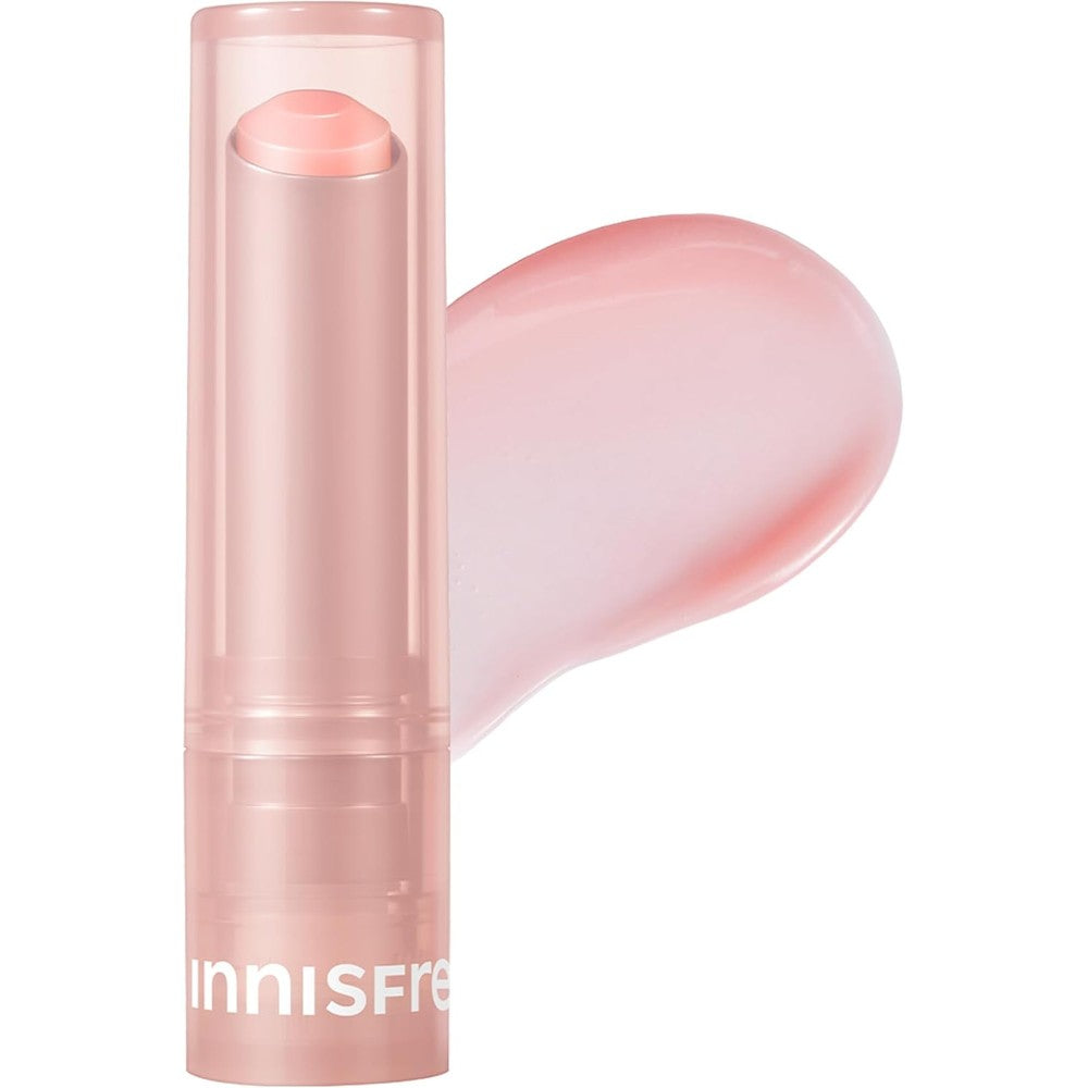 Innisfree Dewy Tint Lip Balm front view showcasing the Baby Pink packaging