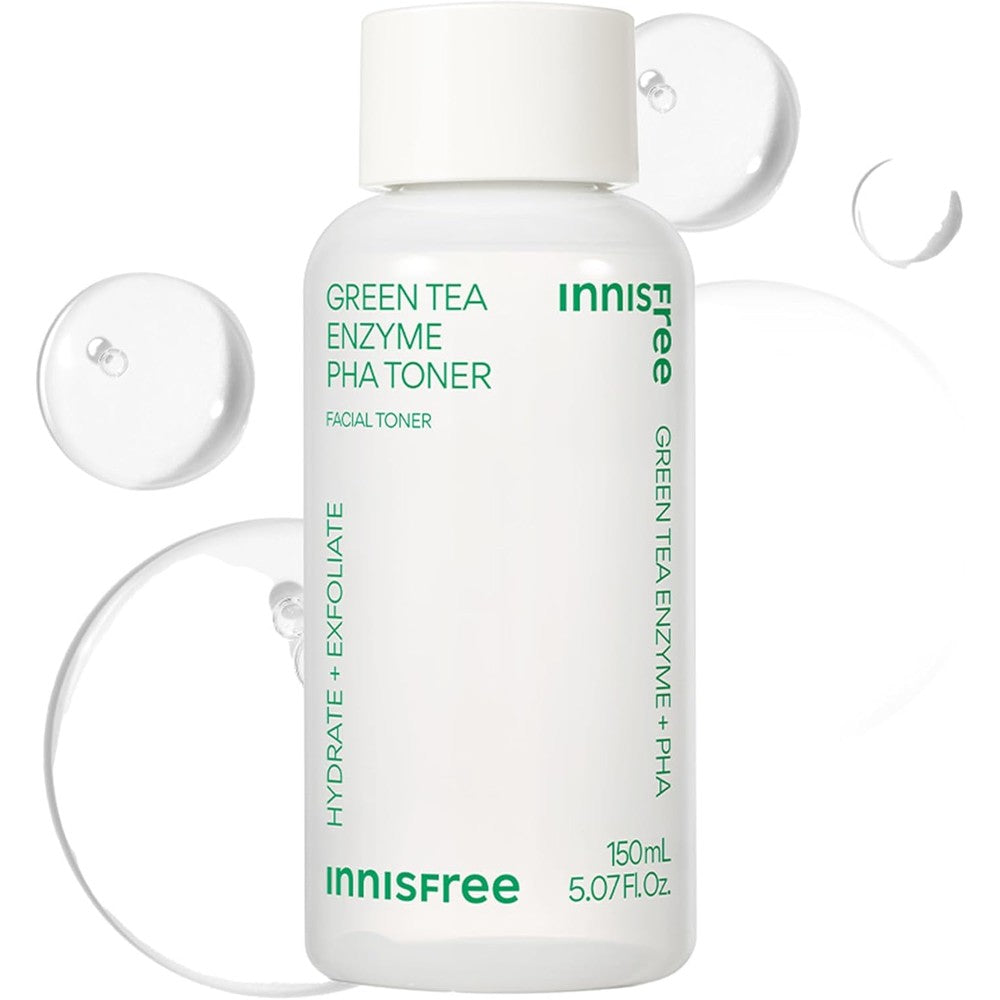 Innisfree Green Tea Enzyme PHA Toner 150ml front view bottle