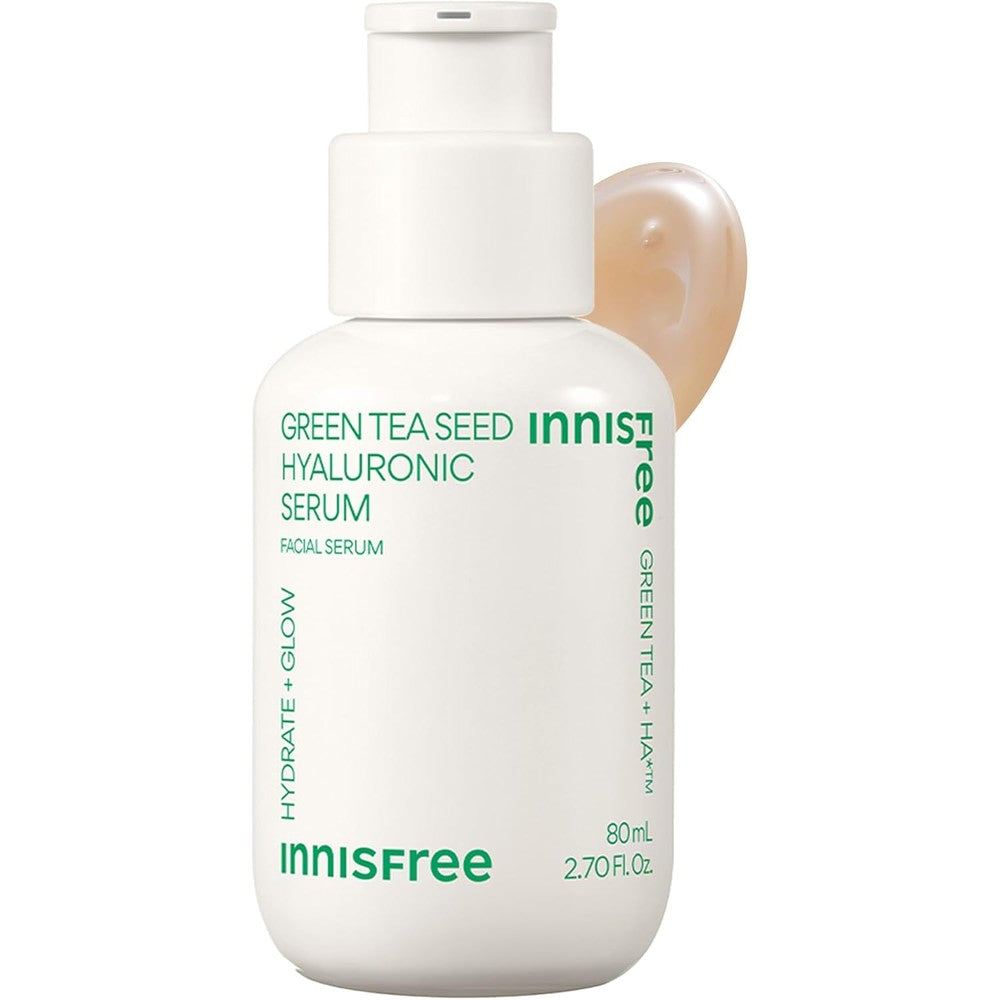 Innisfree Green Tea Seed Hydrating Serum front view bottle for glowing skin