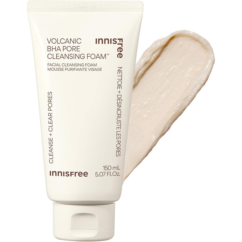 Innisfree Volcanic BHA Pore Cleansing Foam front view of the 150g tube