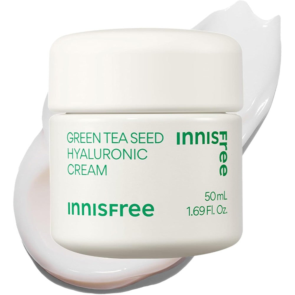 Innisfree Green Tea Seed Hyaluronic Acid Cream 50ml jar front view